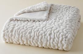 PLAIDS COCOONING - Plaid Fausse Fourrure Galet