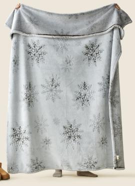 PLAIDS COCOONING - Plaid Iconique Snowflakes Blanc