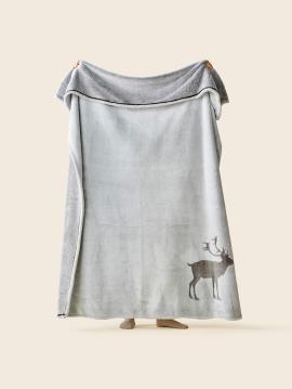 PLAIDS COCOONING - Plaid Iconique Cerf Gris