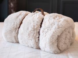 PLAIDS COCOONING - Plaid Fausse Fourrure Polar Bear Blanc